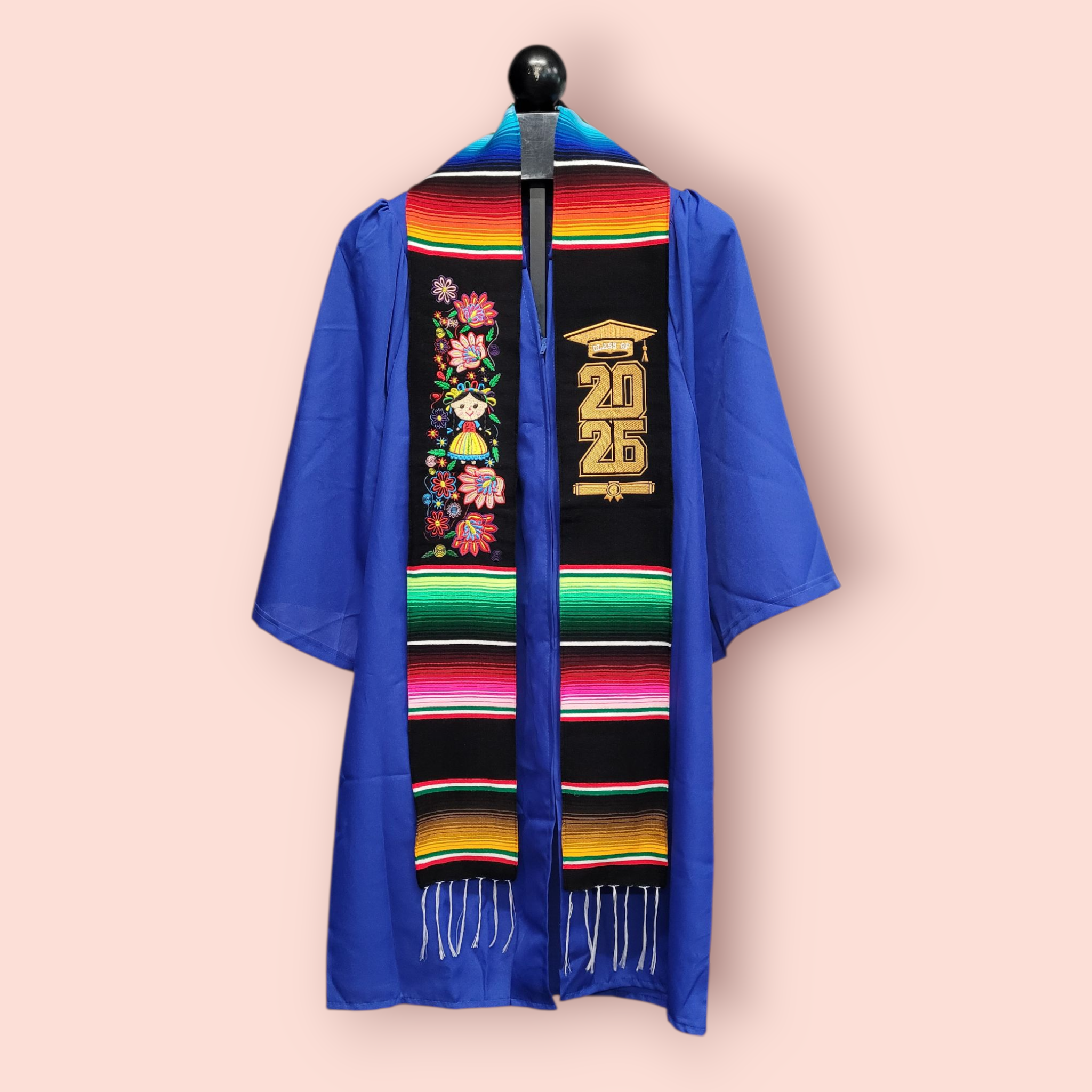 Class of 2026 Lele Embroidered Mexican Sarape Graduation Stole
