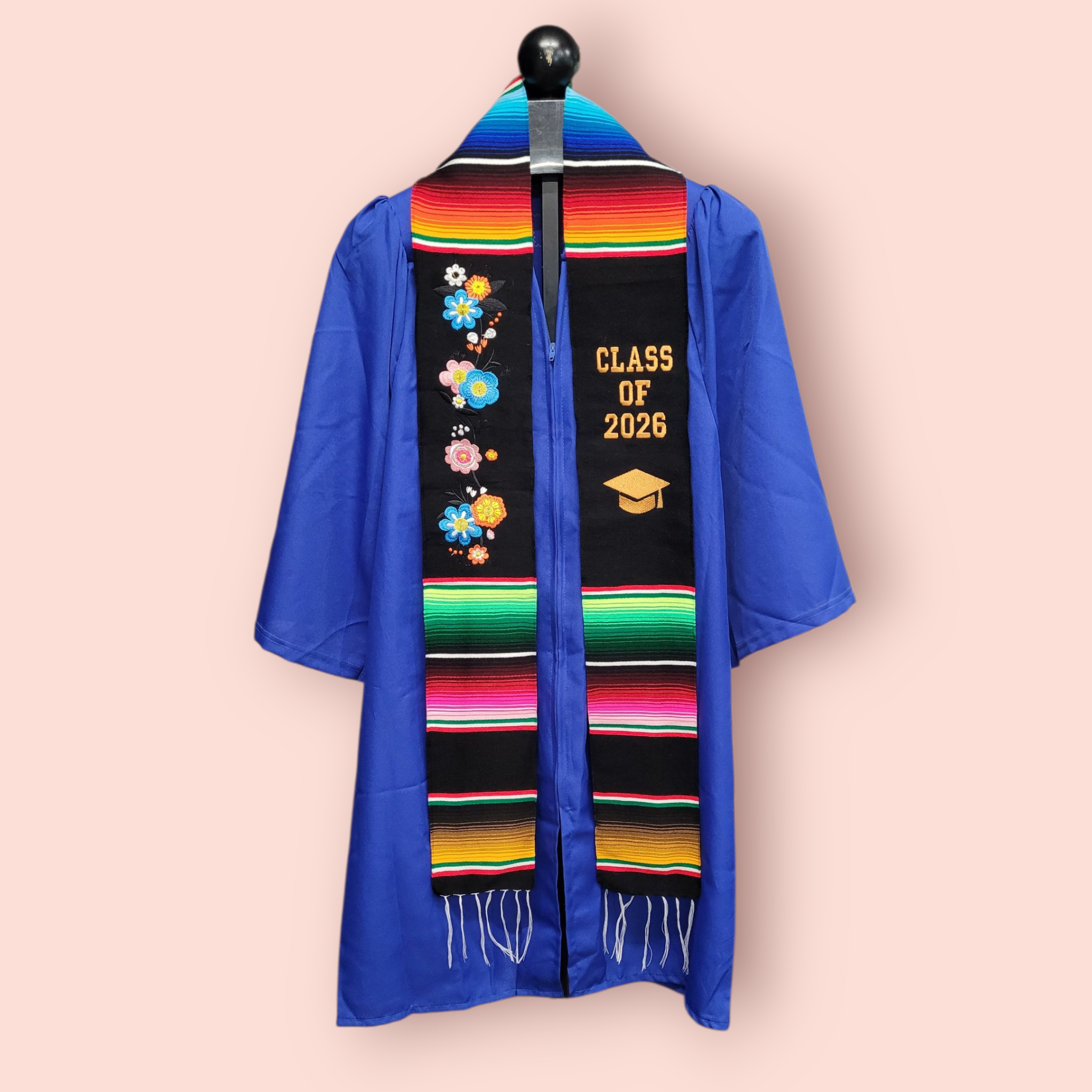 Class of 2026 Floral Mexican Sarape Graduation Stole