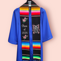 Class of 2026 Virgen de Guadalupe/Pink Rose Embroidered Mexican Sarape Graduation Stole
