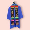 Class of 2026 Virgen de Guadalupe/Butterfly  Embroidered Mexican Sarape Graduation Stole
