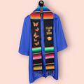 Class of 2026 Butterfly Embroidered Mexican Sarape Graduation Stole