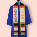 Class of 2026  Embroidered Mexican Sarape Graduation Stole Golden edge