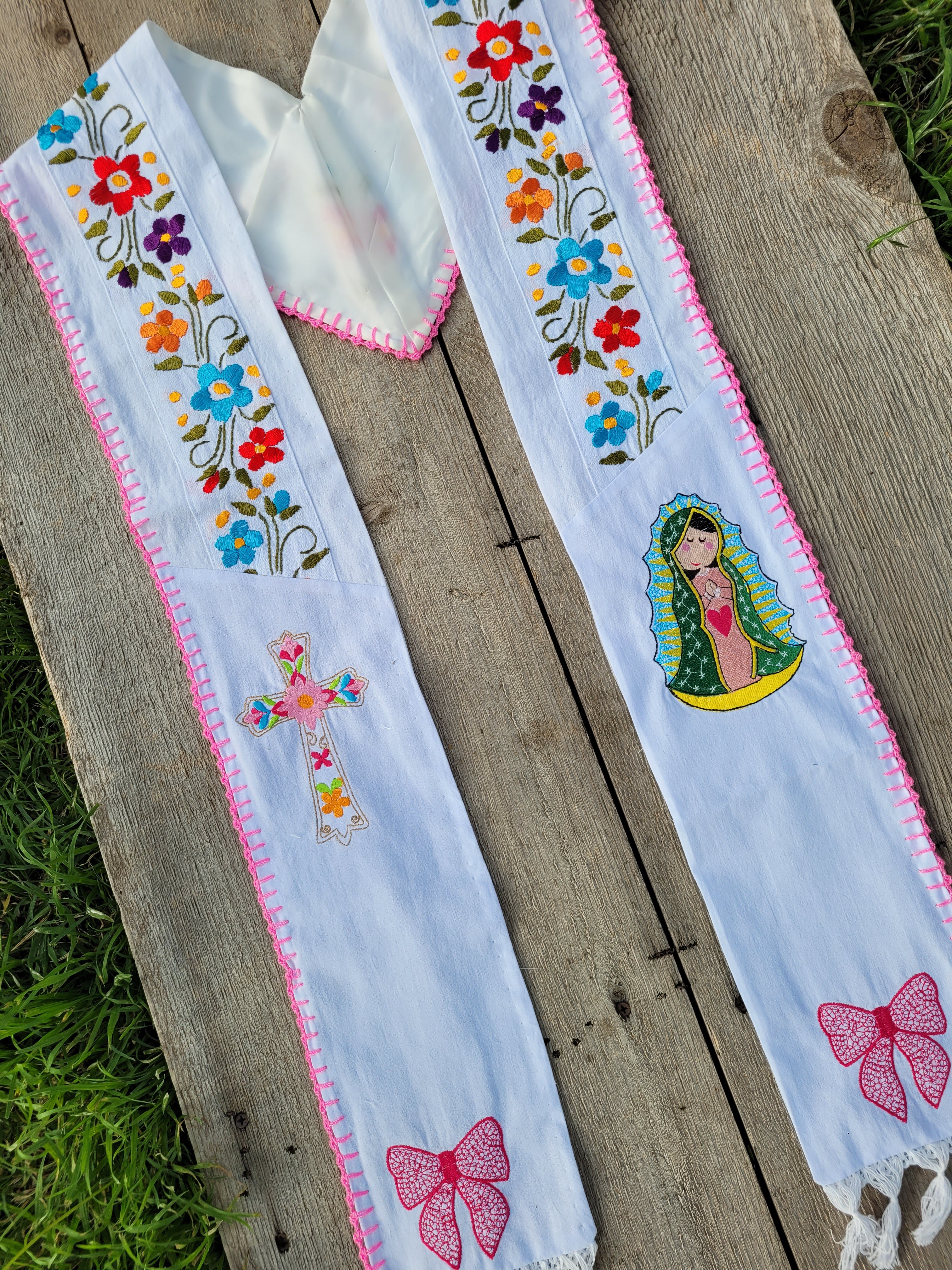 Floral/Virgen Graduation Sash L14