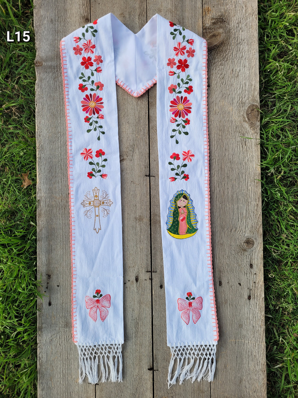 Floral/Virgen Graduation Sash L15
