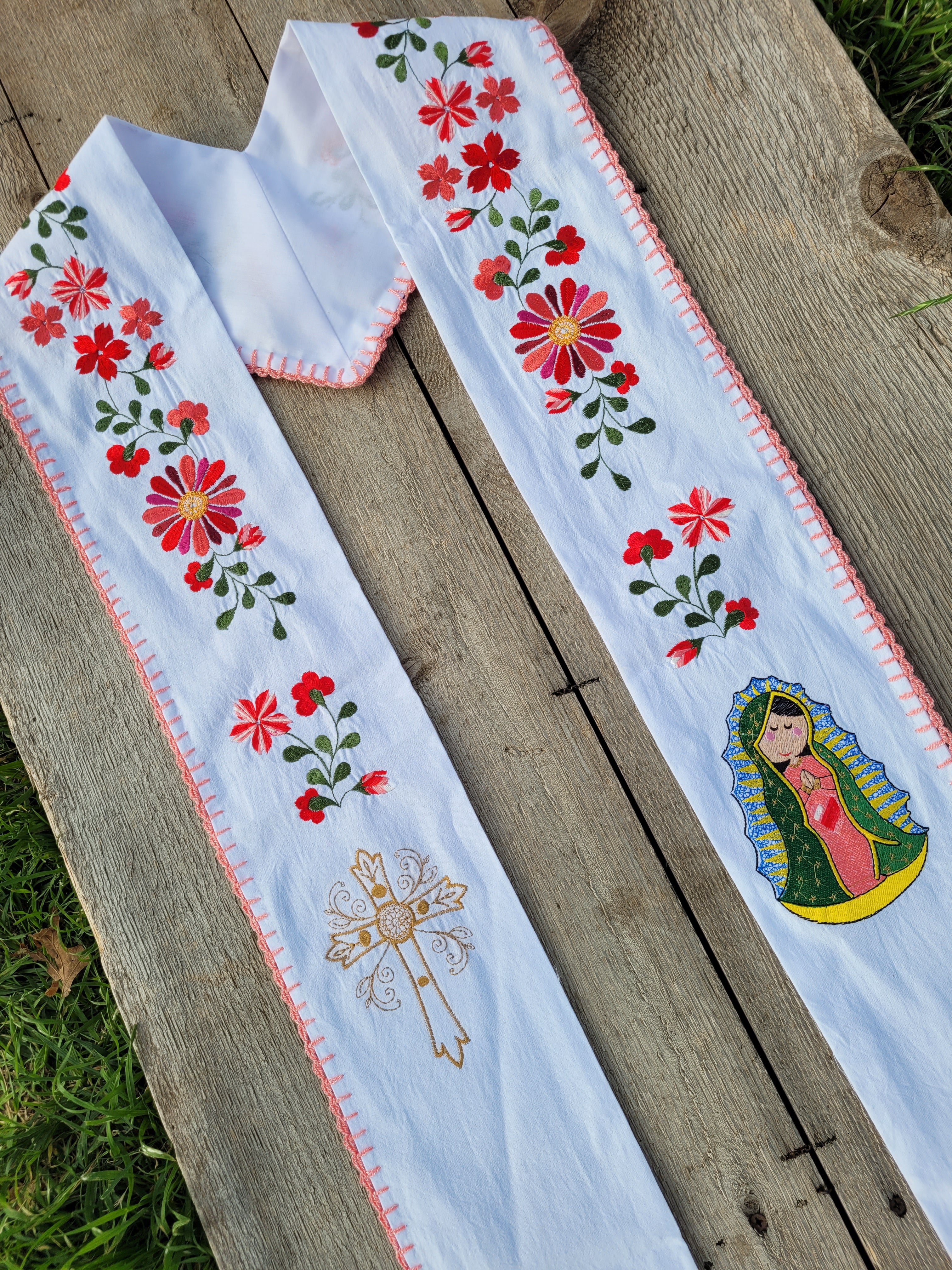 Floral/Virgen Graduation Sash L15
