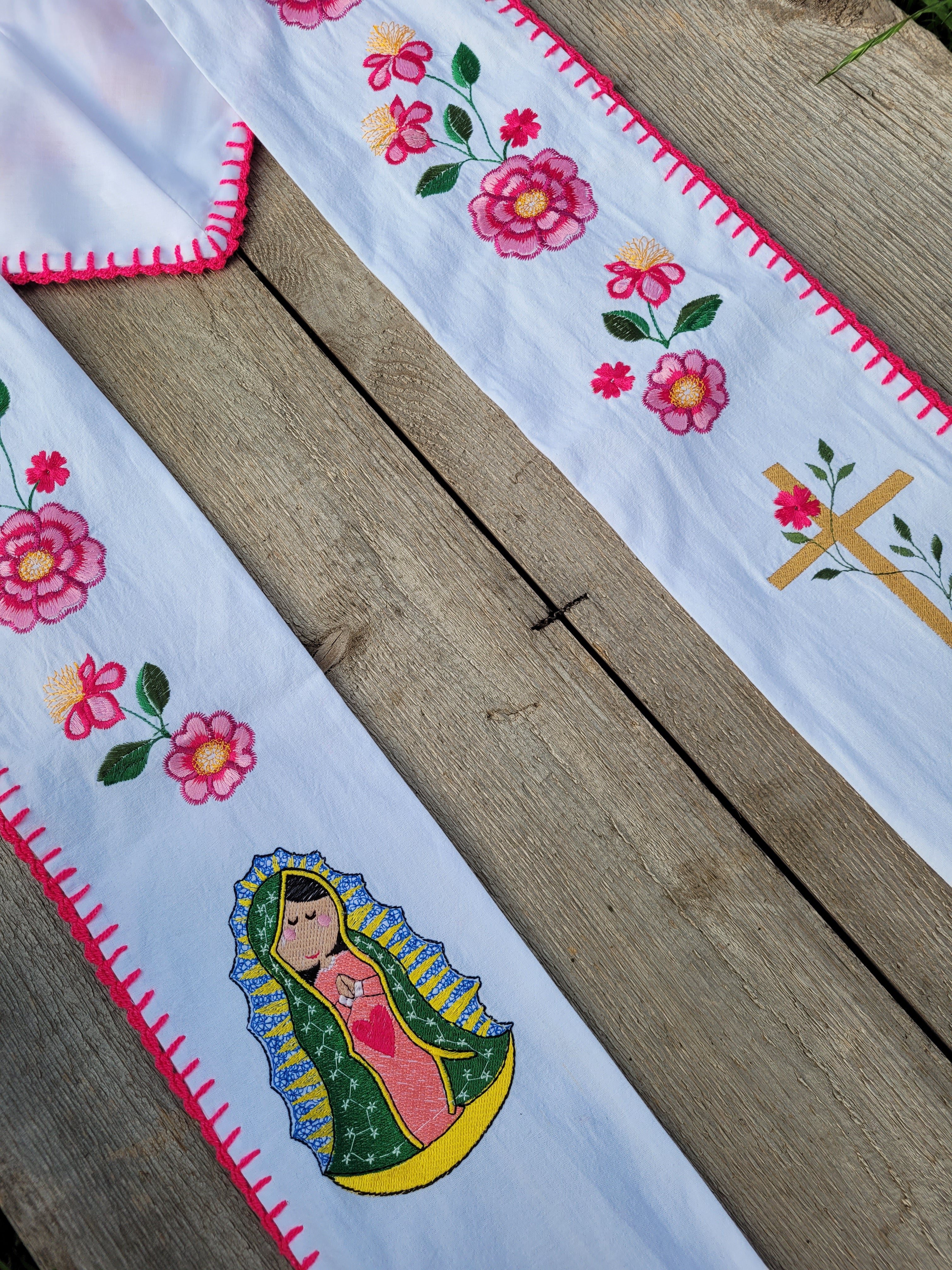 Floral/Virgen Graduation Sash L16