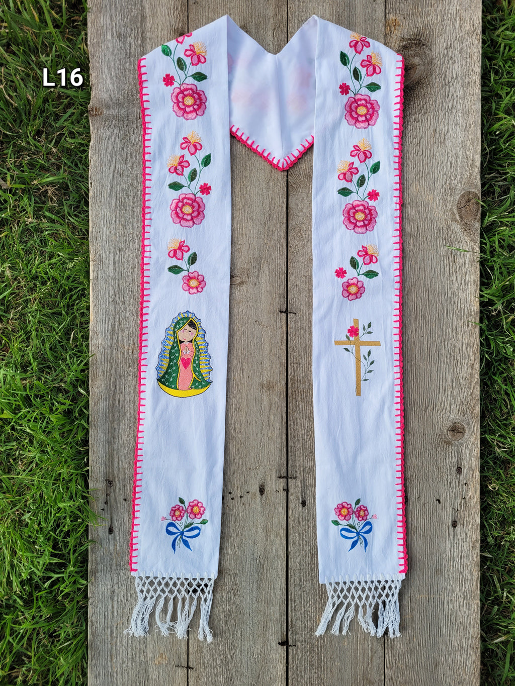 Floral/Virgen Graduation Sash L16