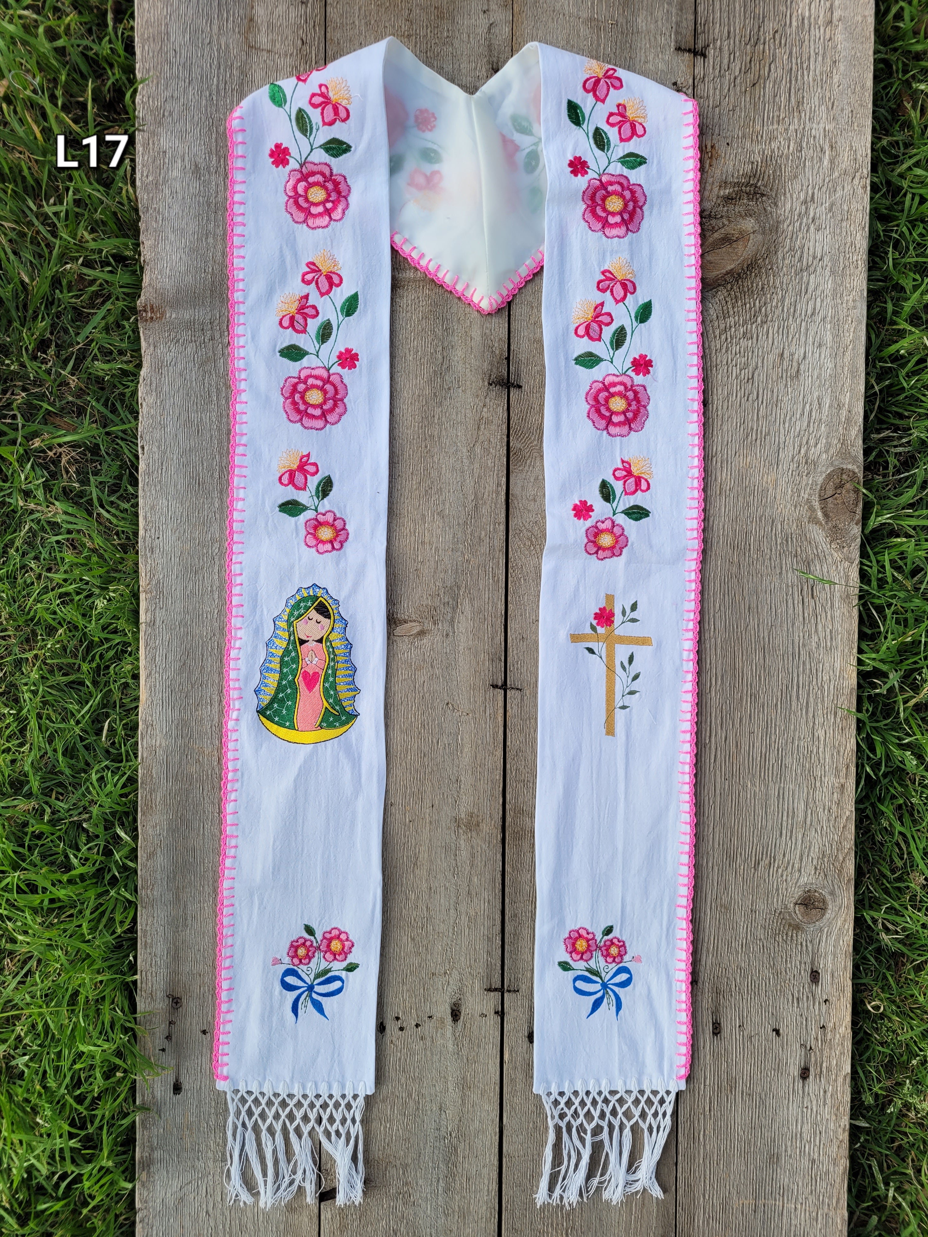 Floral/Virgen Graduation Sash L17