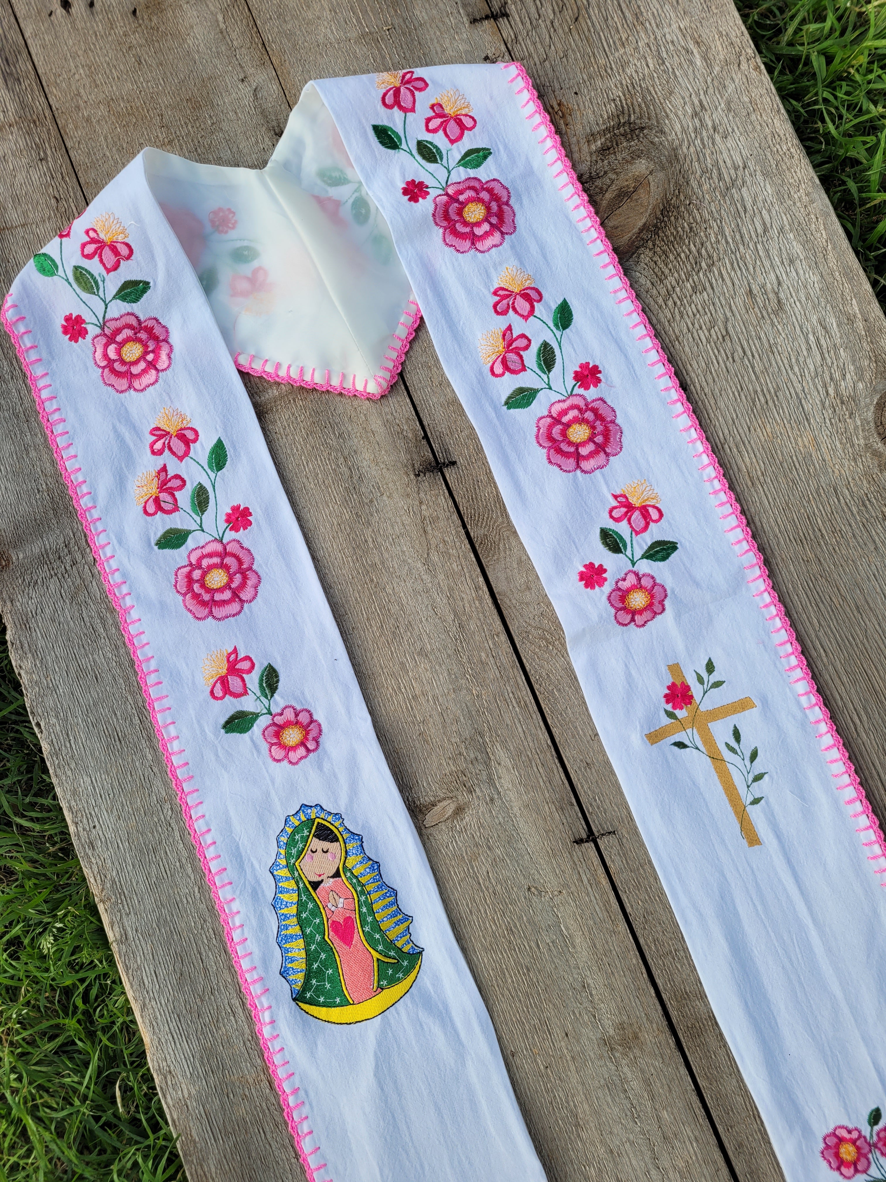 Floral/Virgen Graduation Sash L17