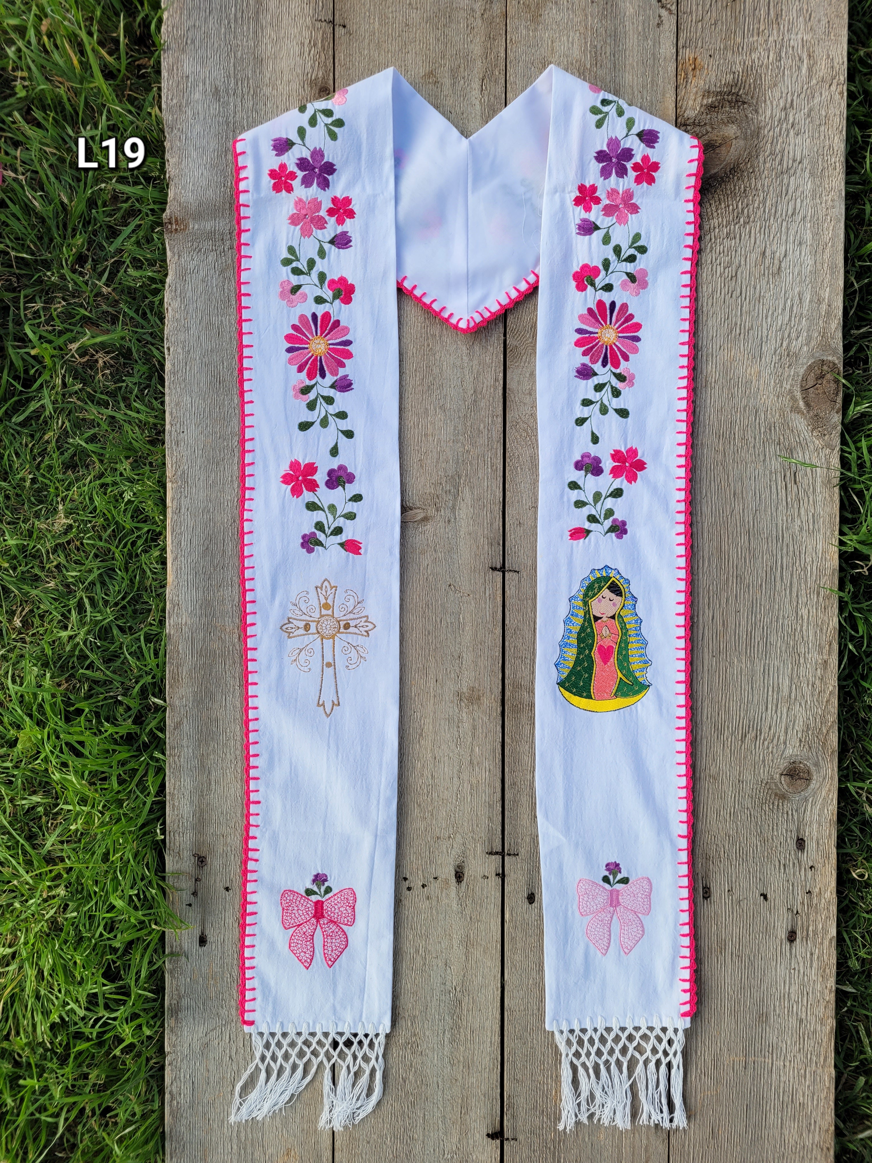 Floral/Virgen Graduation Sash L19