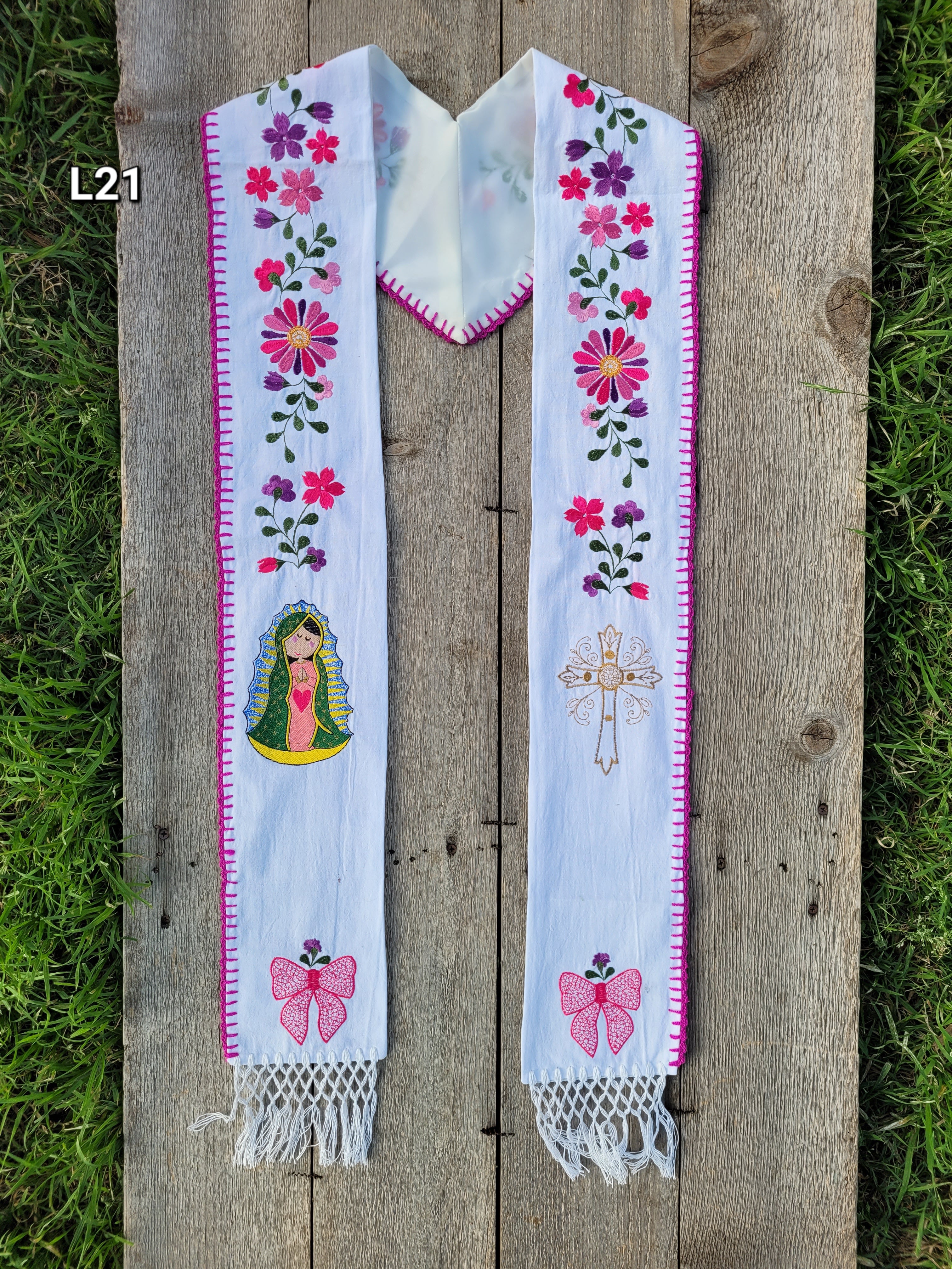 Floral/Virgen Graduation Sash L21