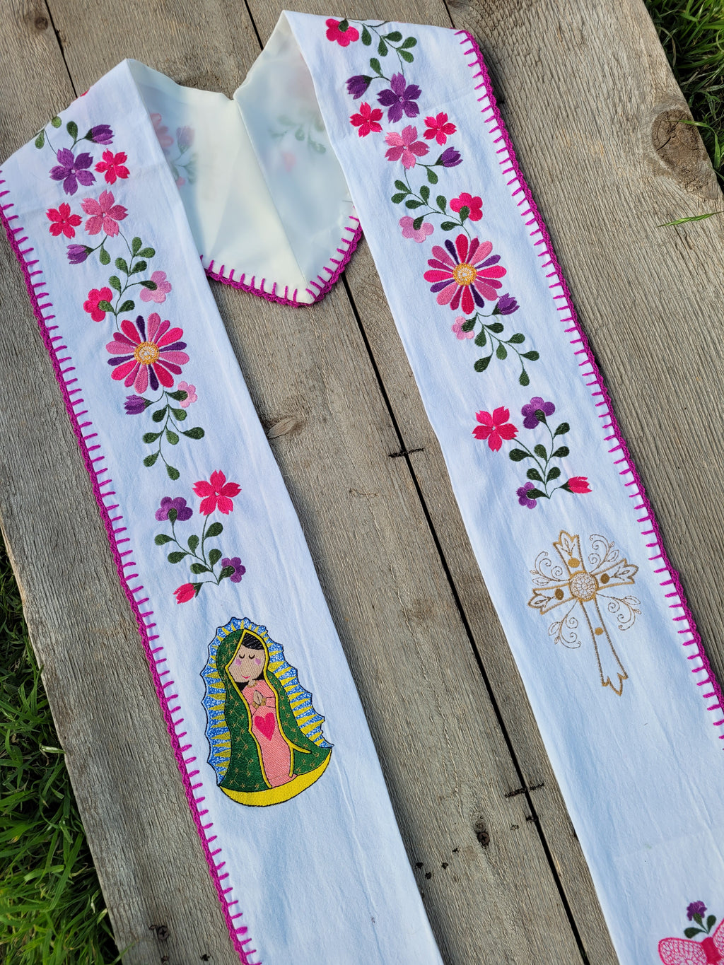 Floral/Virgen Graduation Sash L21