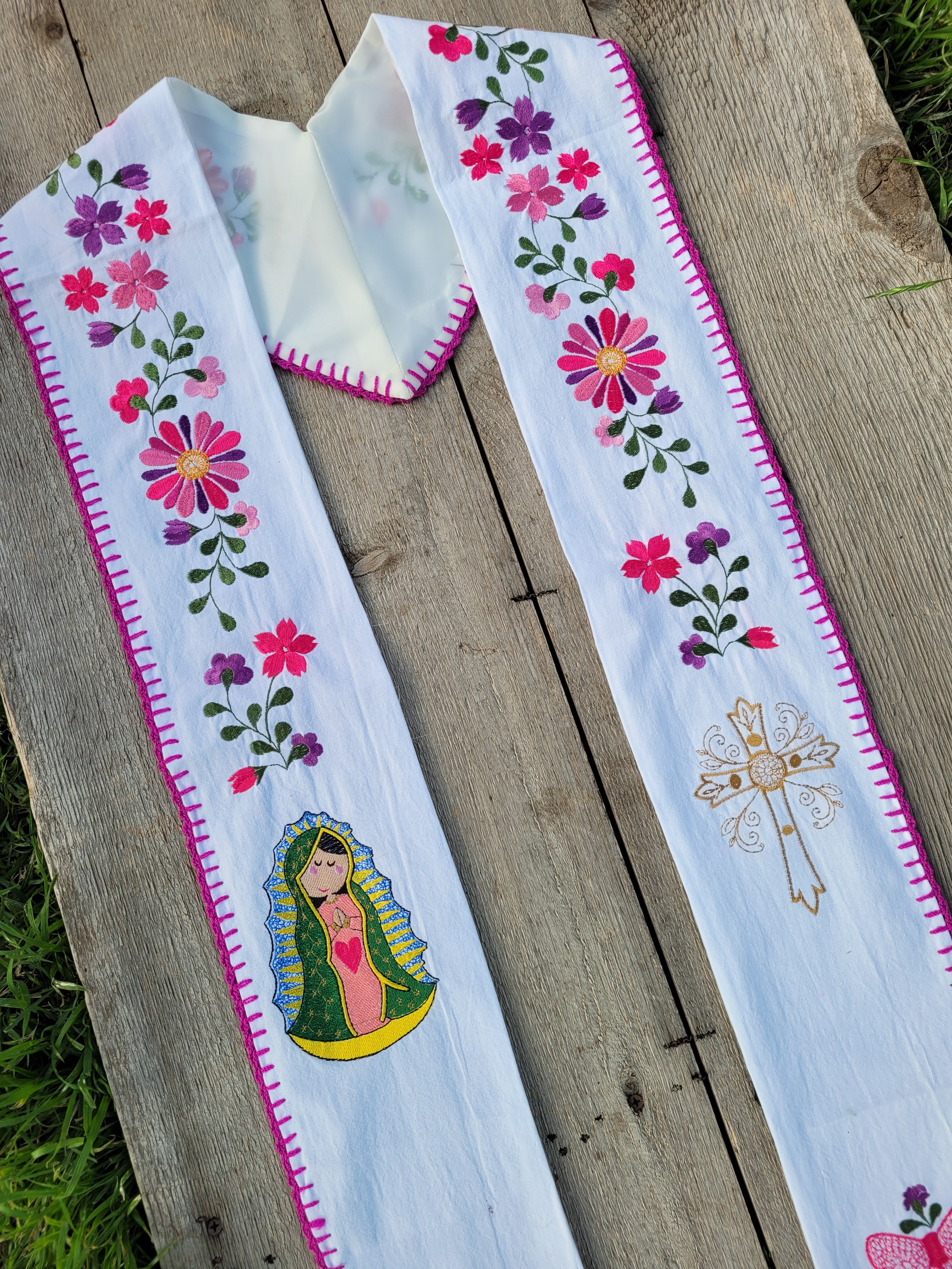 Floral/Virgen Graduation Sash L21