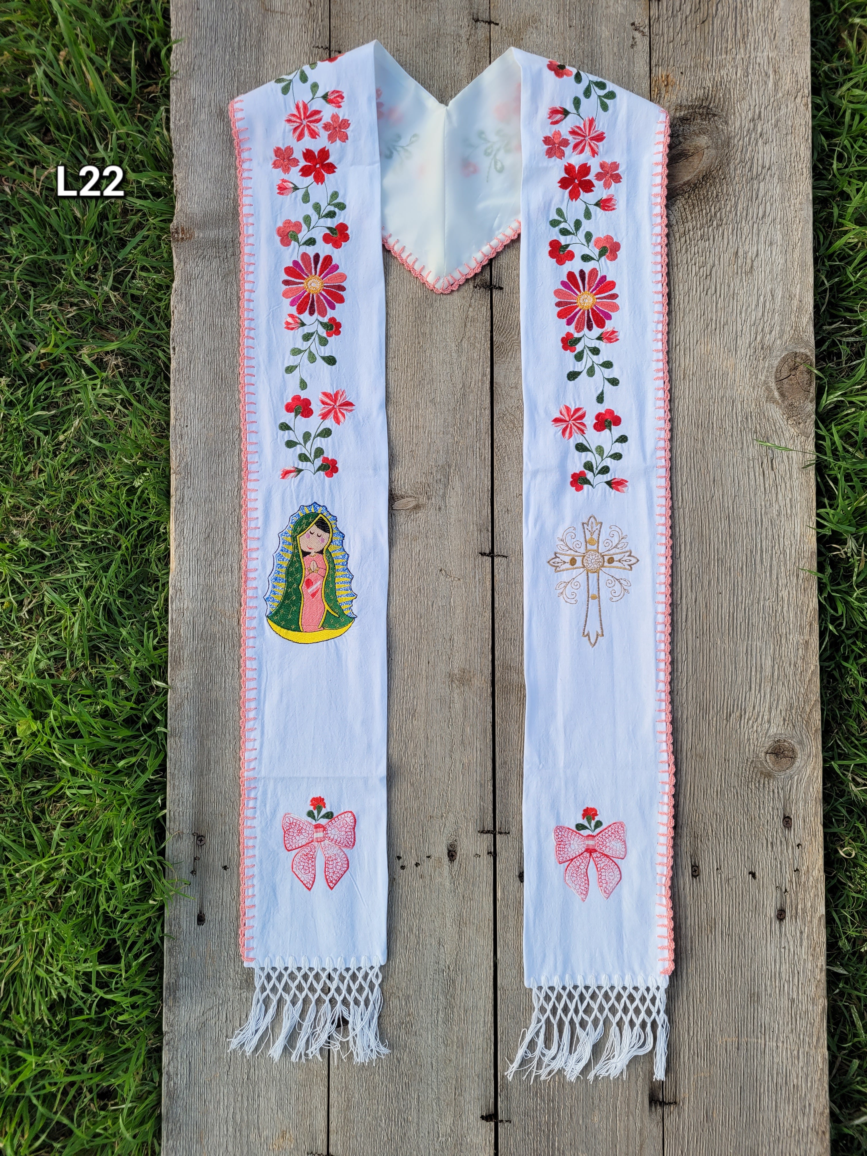 Floral/Virgen Graduation Sash L22