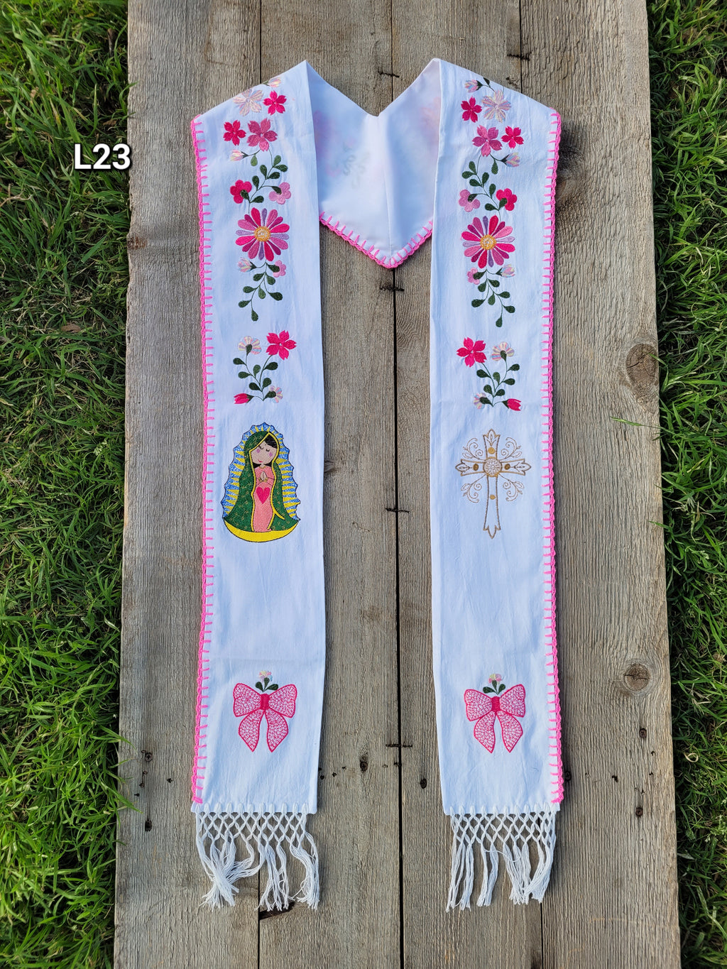 Floral/Virgen Graduation Sash L23