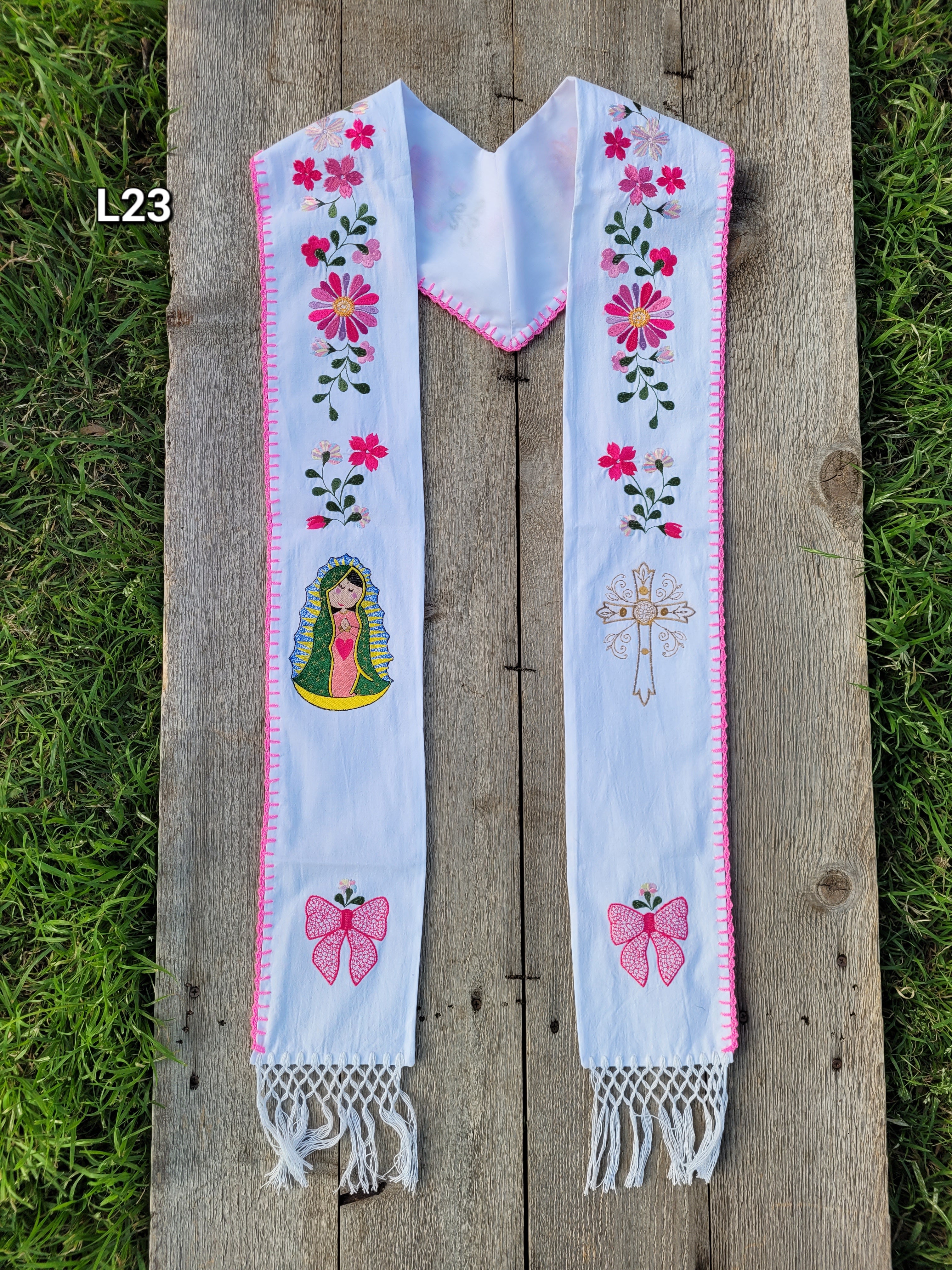 Floral/Virgen Graduation Sash L23