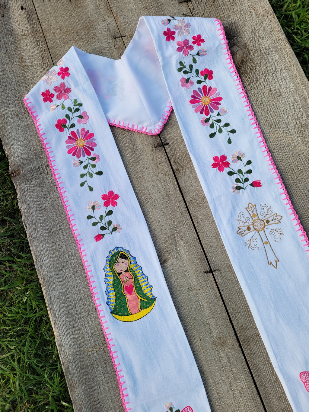 Floral/Virgen Graduation Sash L23