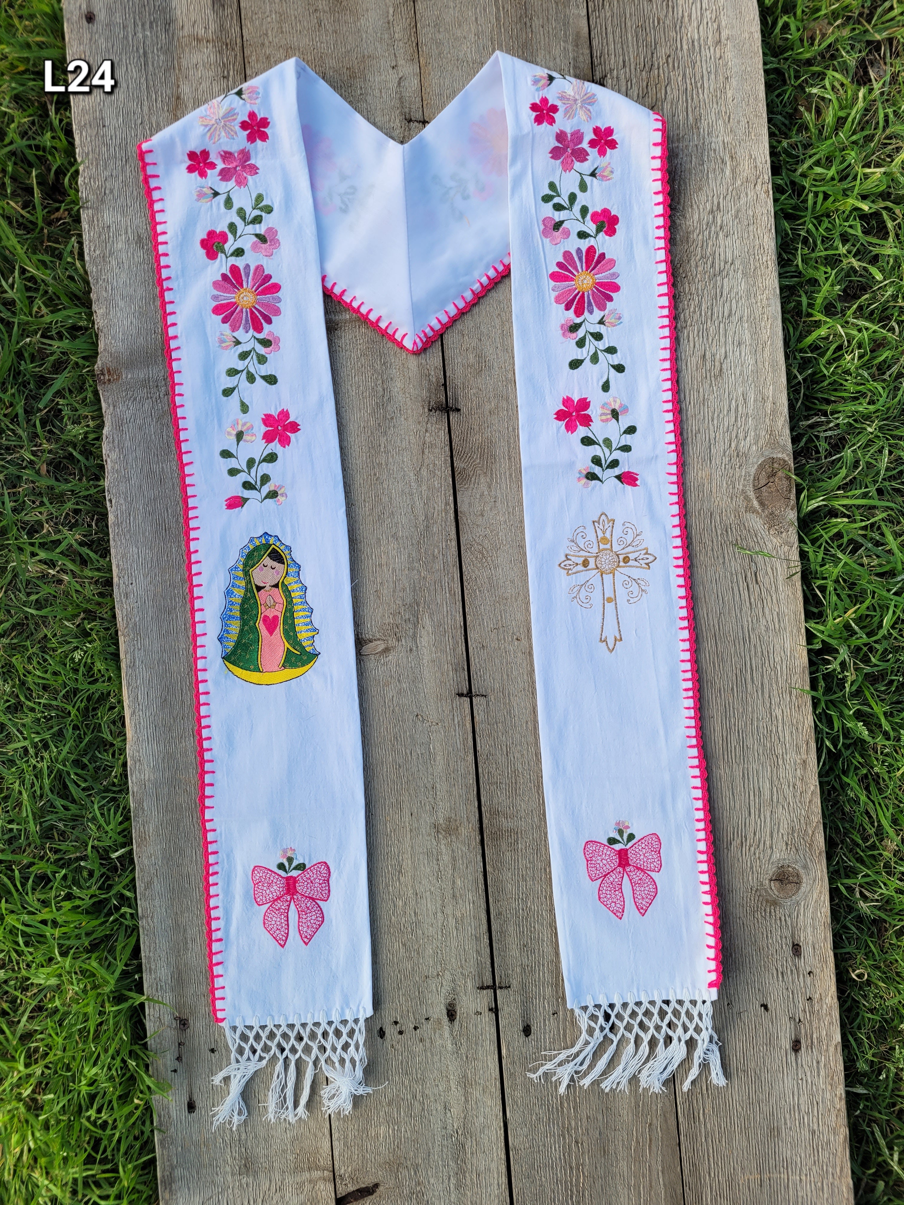 Floral/Virgen Graduation Sash L24