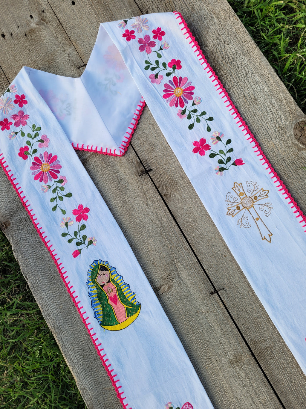 Floral/Virgen Graduation Sash L24