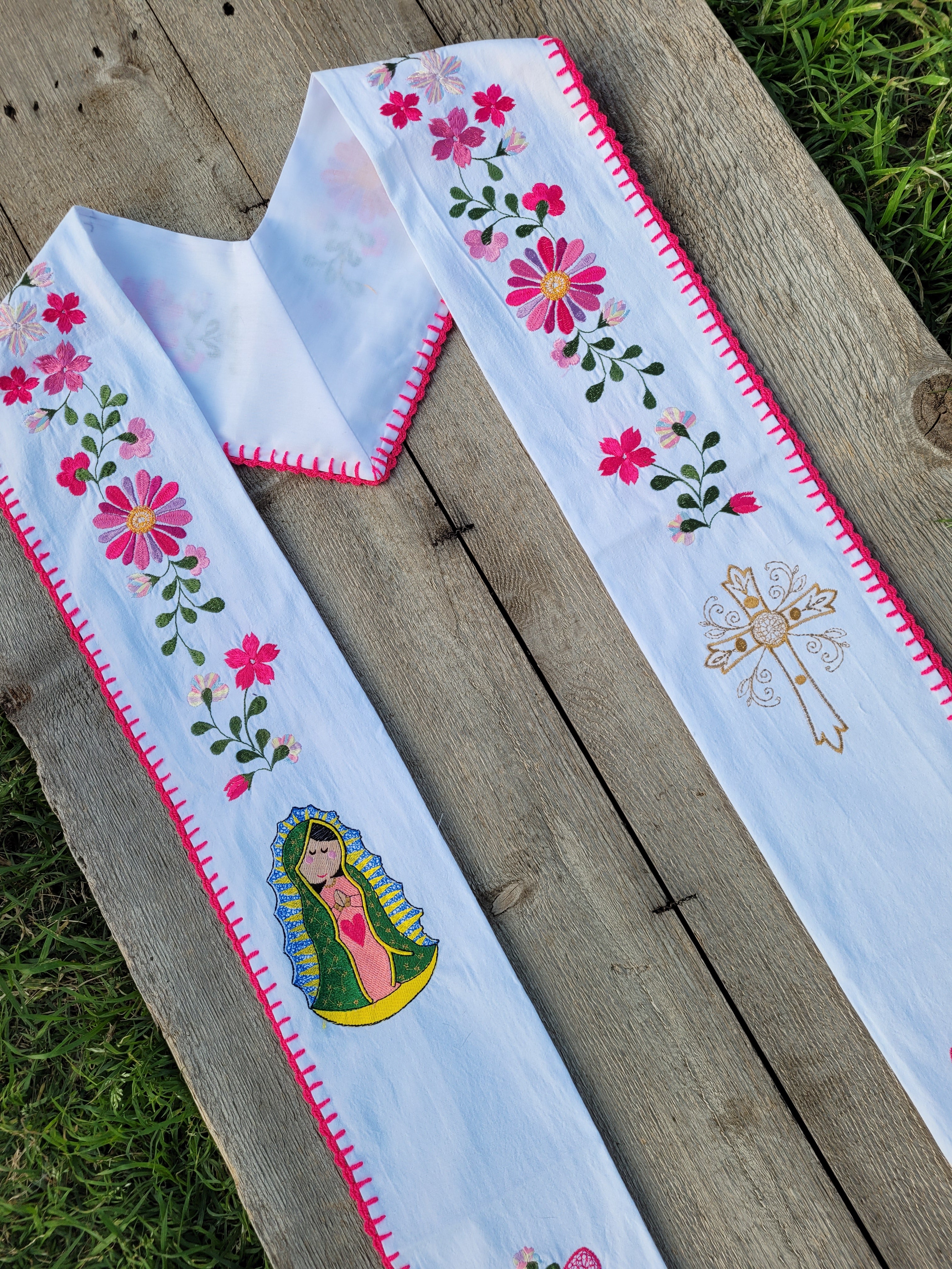 Floral/Virgen Graduation Sash L24