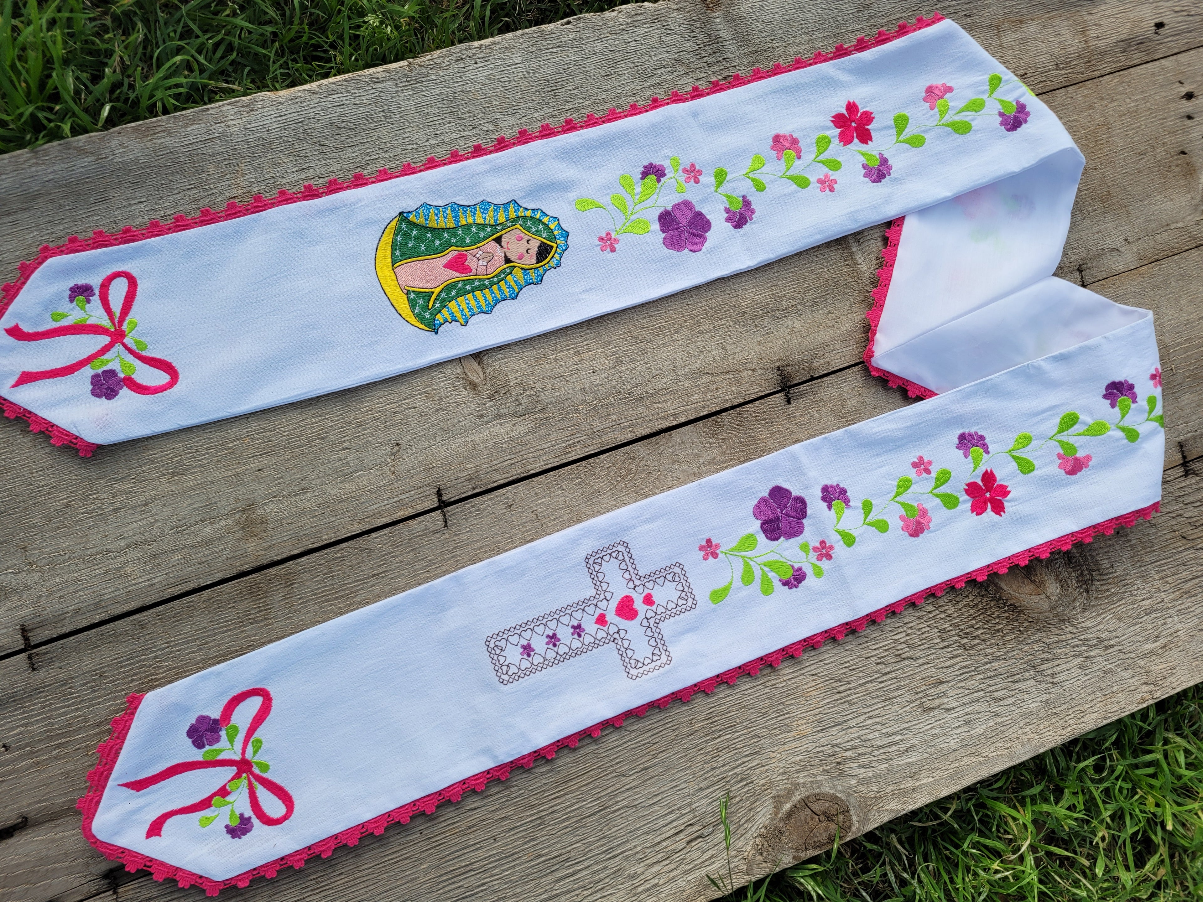 Floral/Virgen Graduation Sash L26