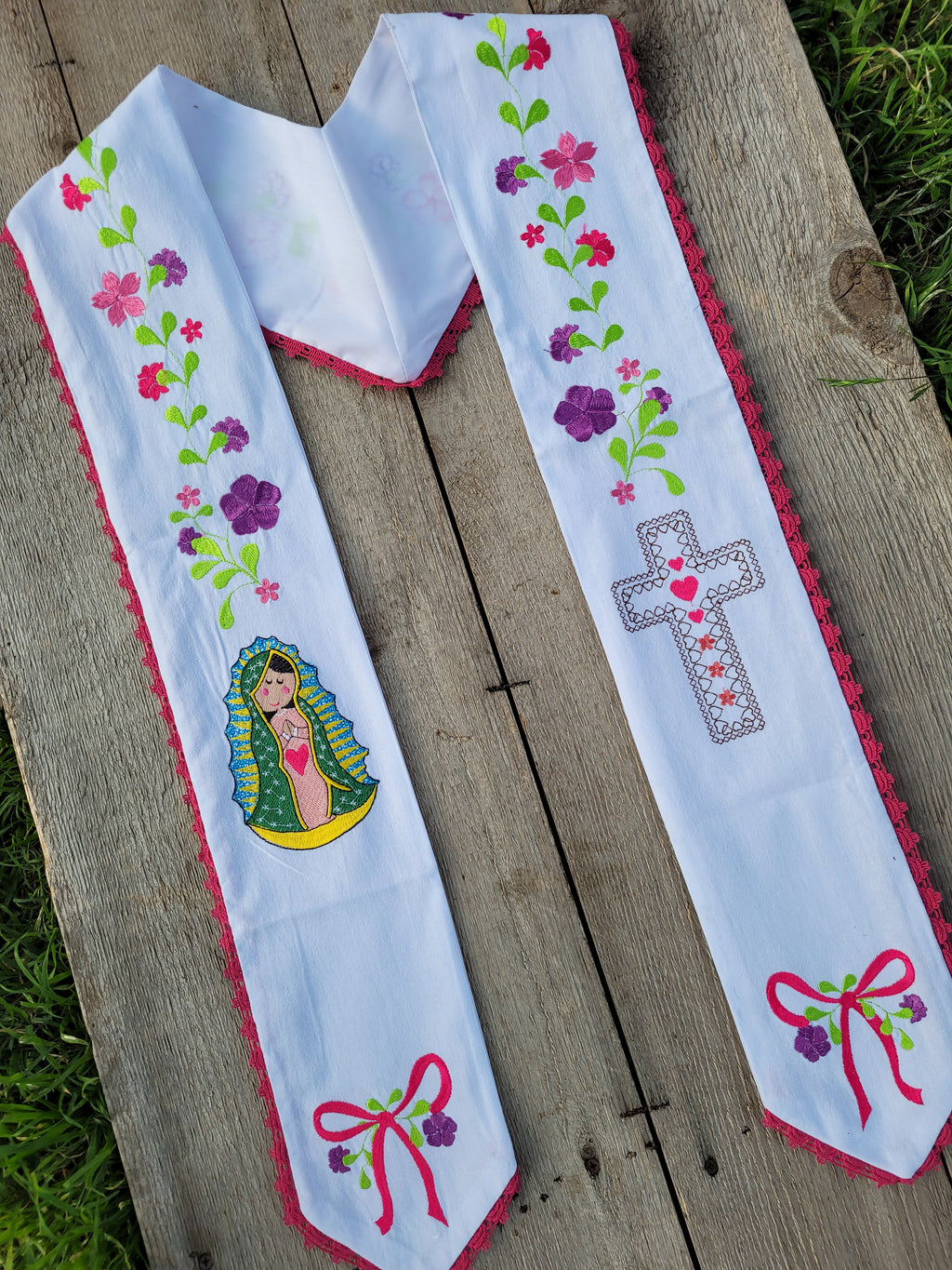 Floral/Virgen Graduation Sash L28