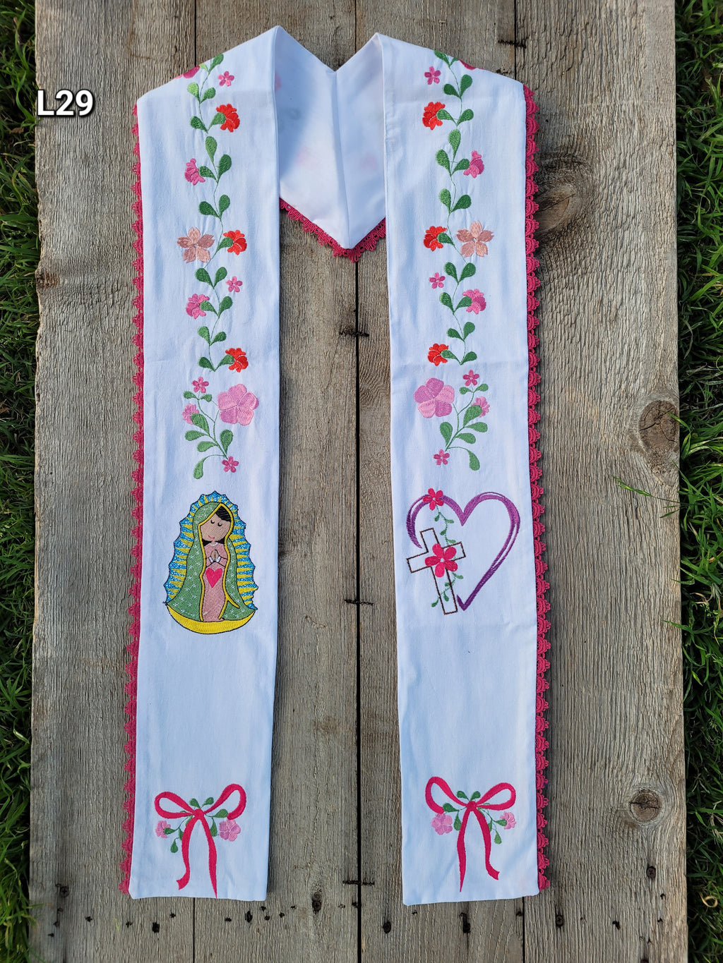 Floral/Virgen Graduation Sash L29