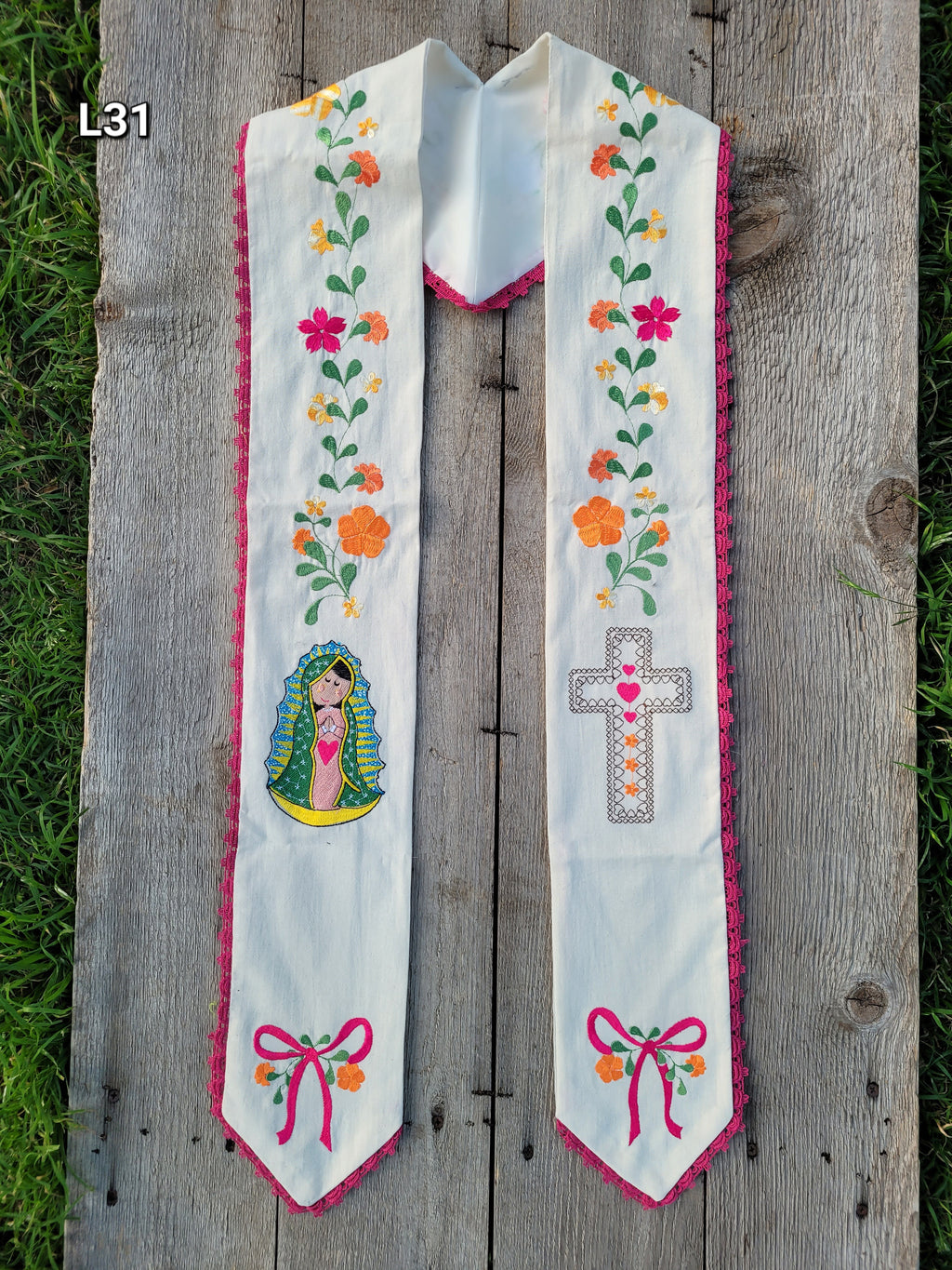 Floral/Virgen Graduation Sash L31
