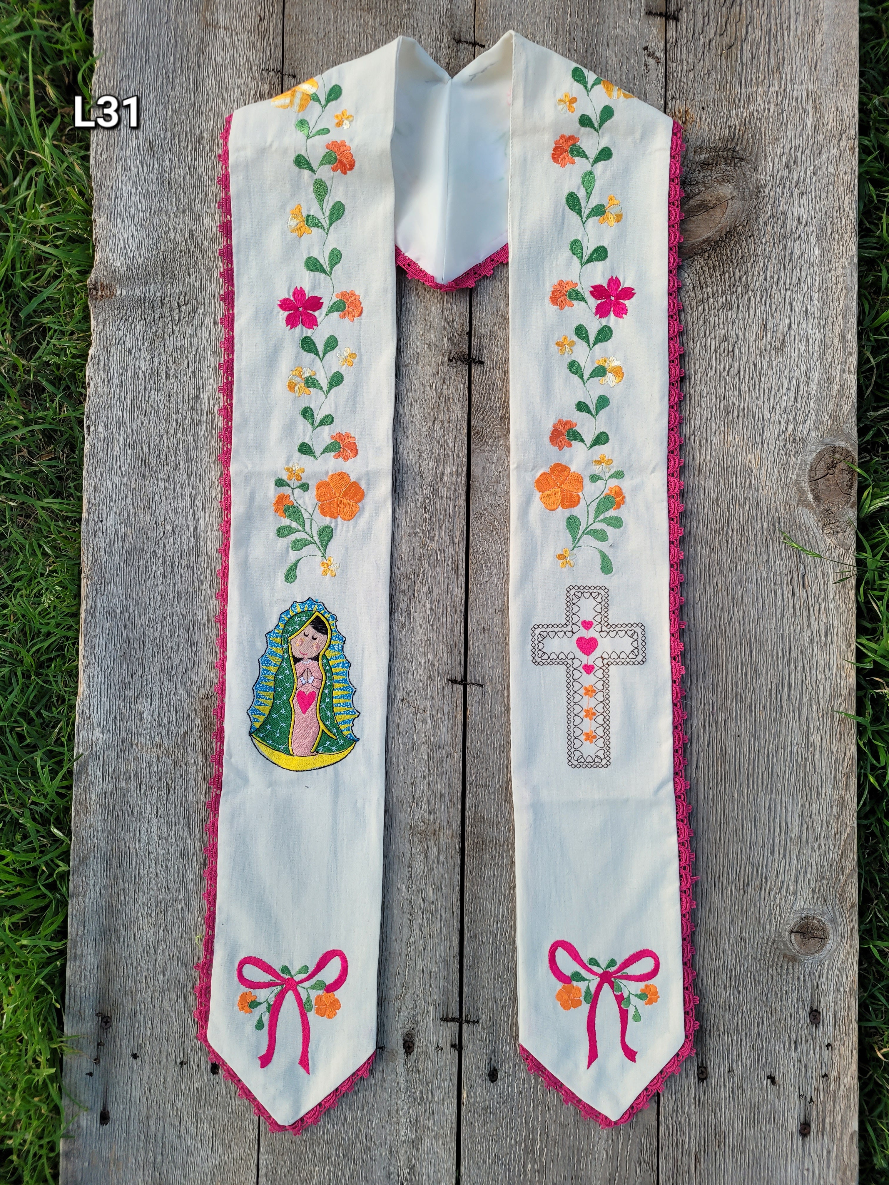 Floral/Virgen Graduation Sash L31