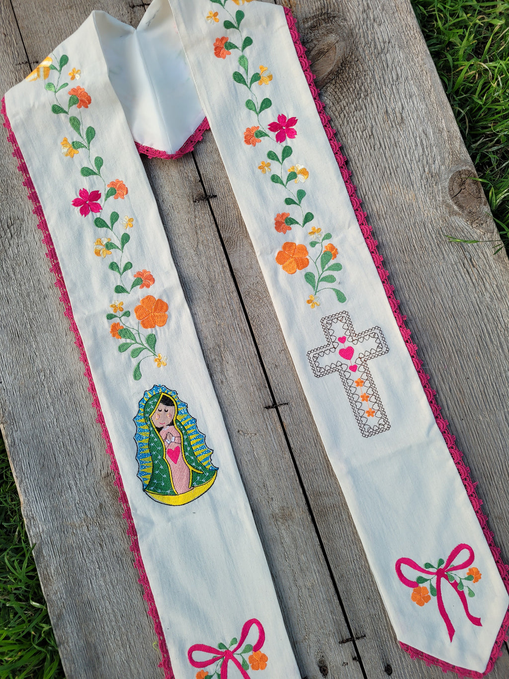 Floral/Virgen Graduation Sash L31