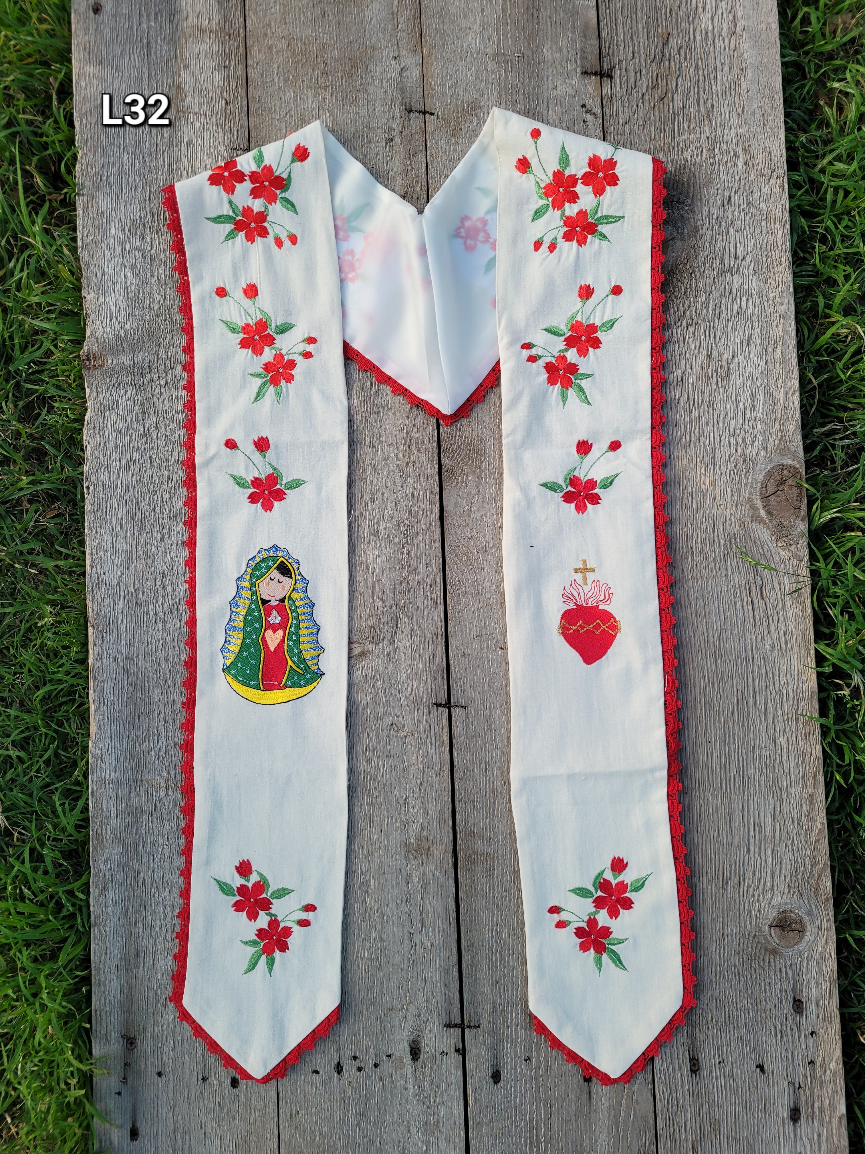 Floral/Virgen Graduation Sash L32
