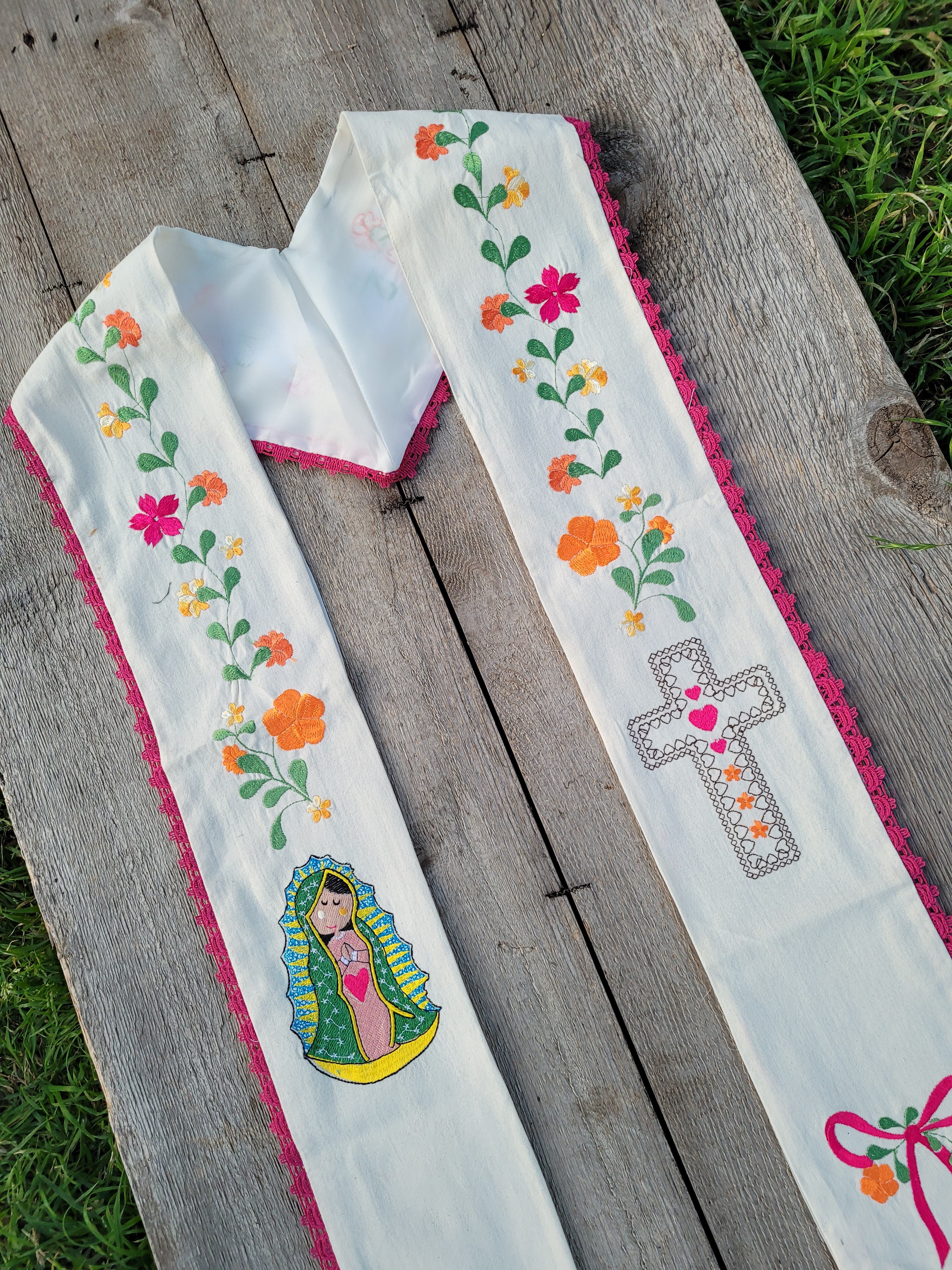 Floral/Virgen Graduation Sash L33