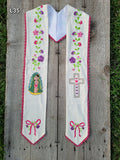 Floral/Virgen Graduation Sash L35