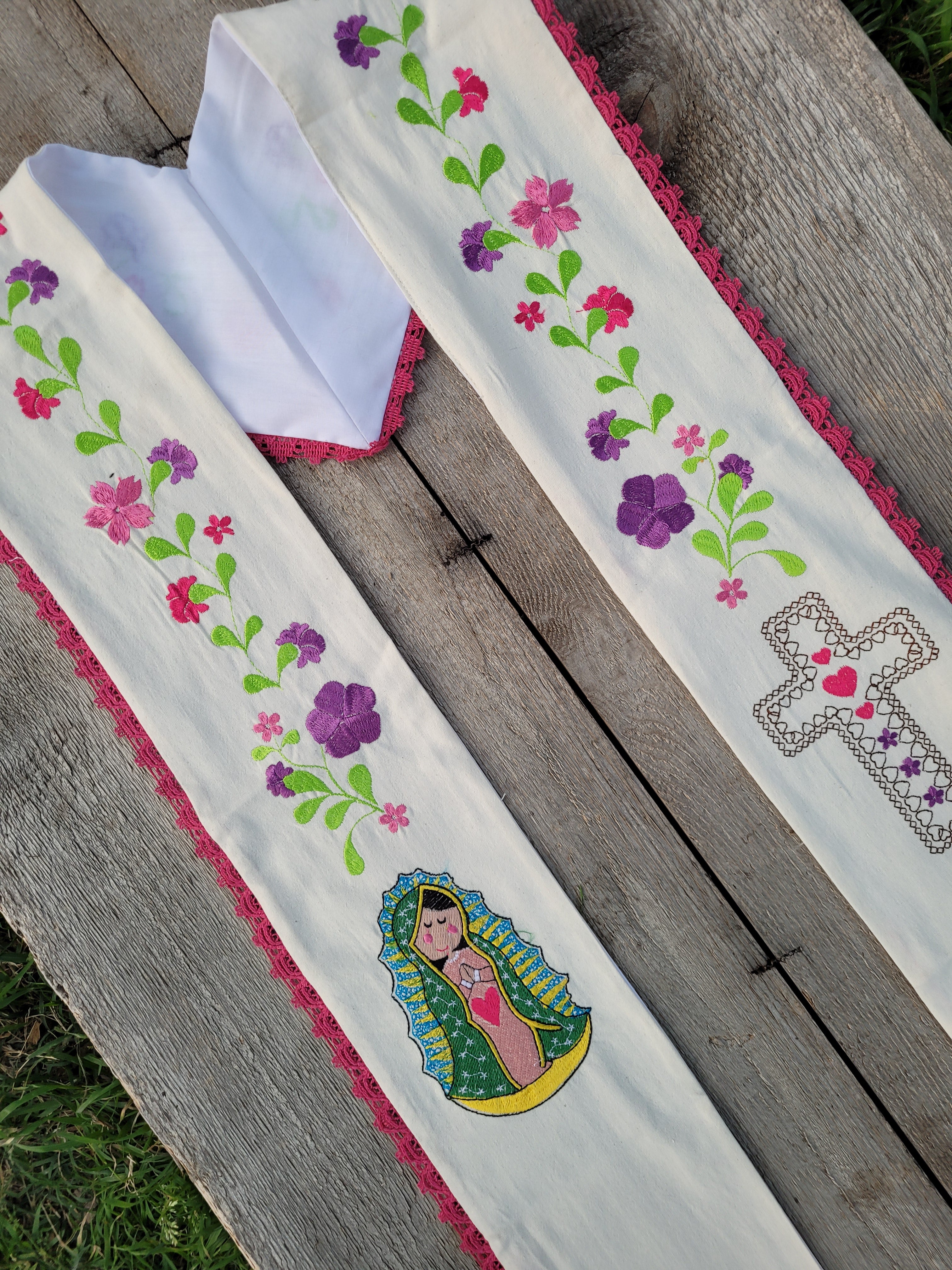 Floral/Virgen Graduation Sash L35