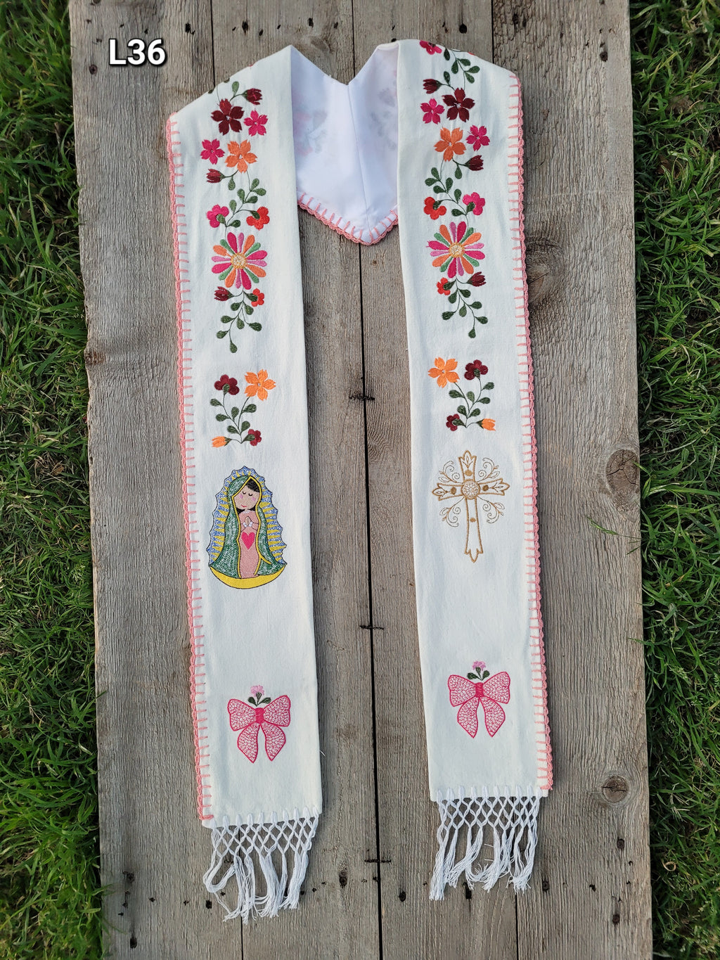 Floral/Virgen Graduation Sash L36