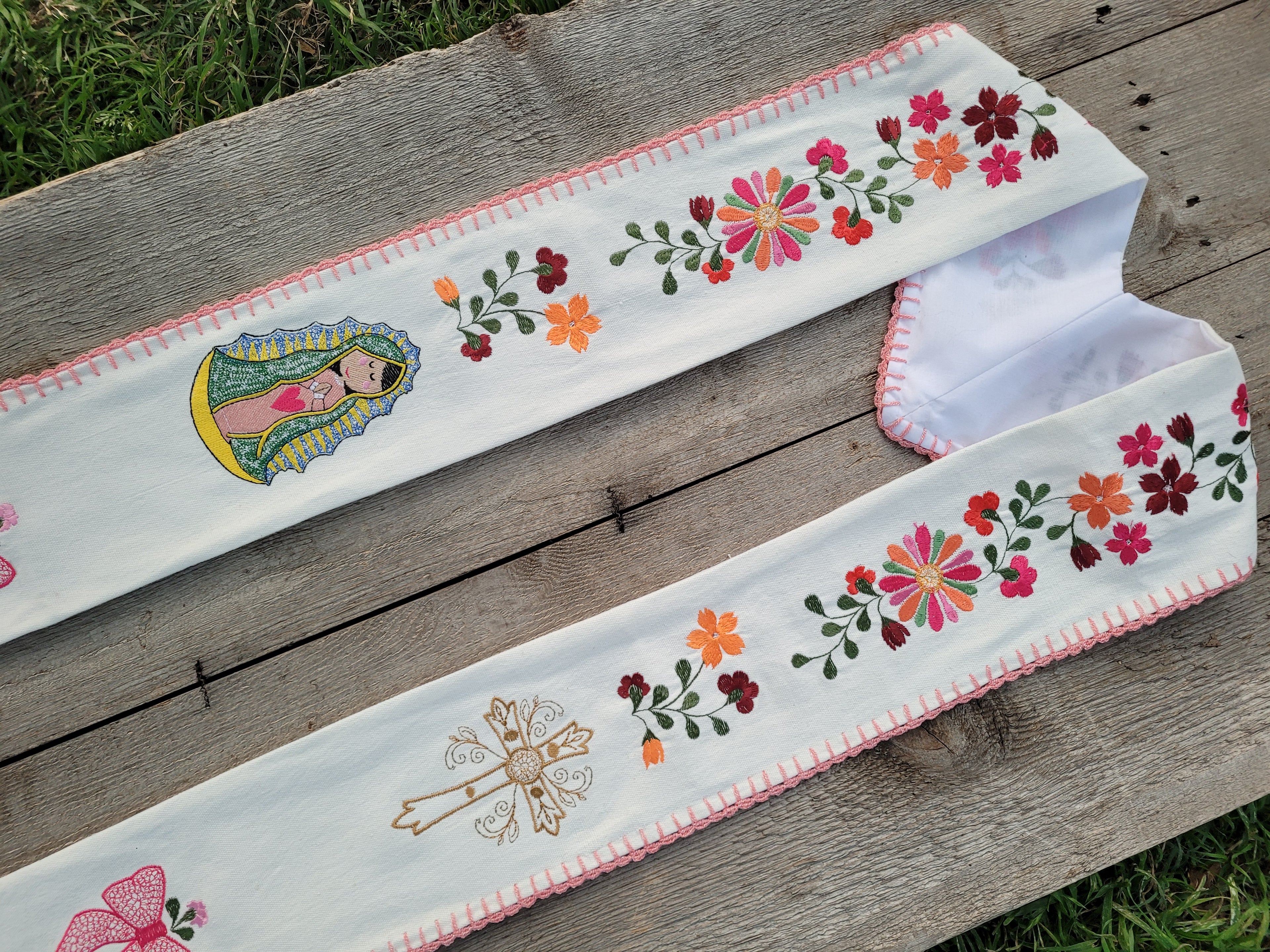 Floral/Virgen Graduation Sash L36