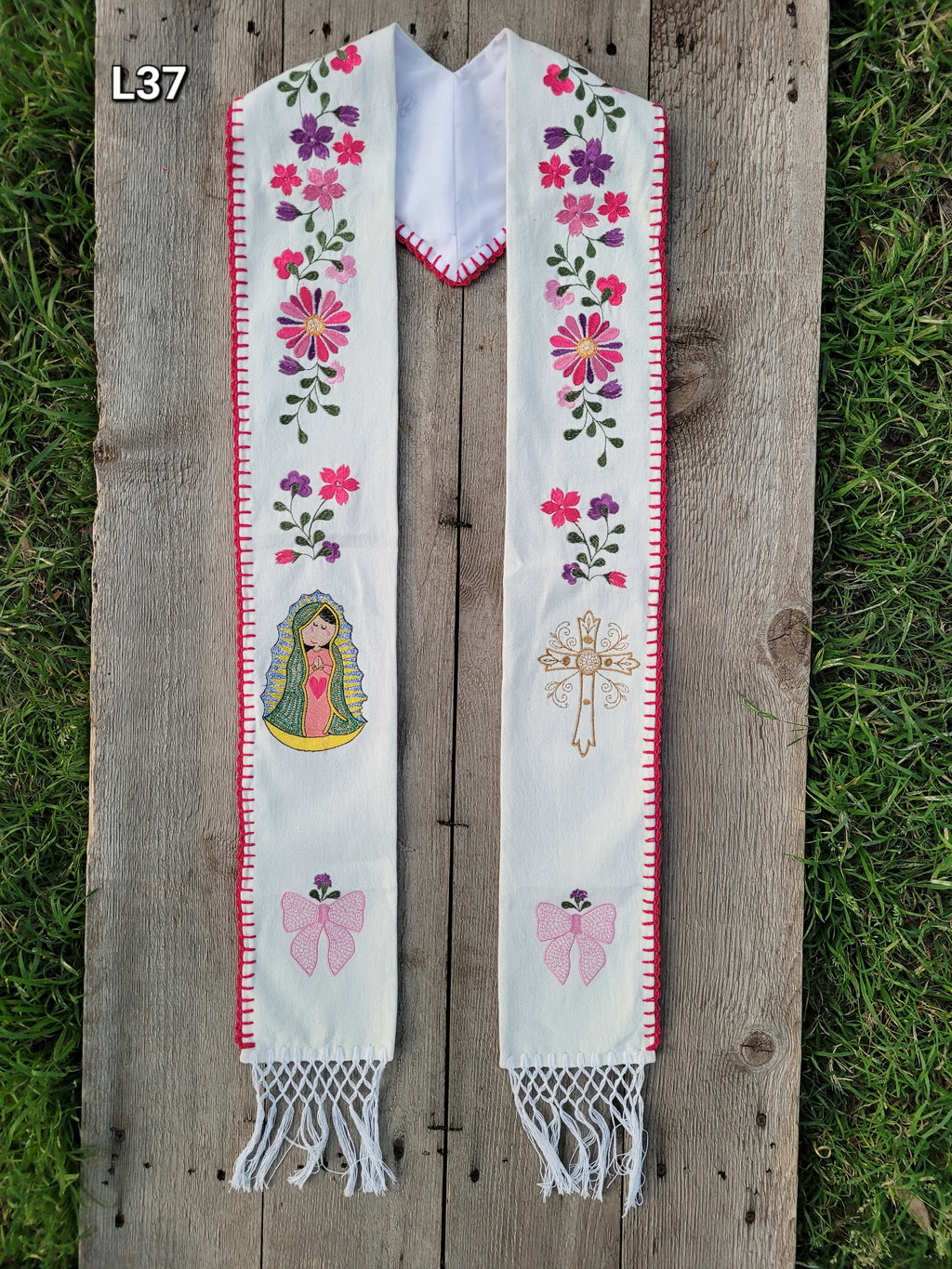 Floral/Virgen Graduation Sash L37