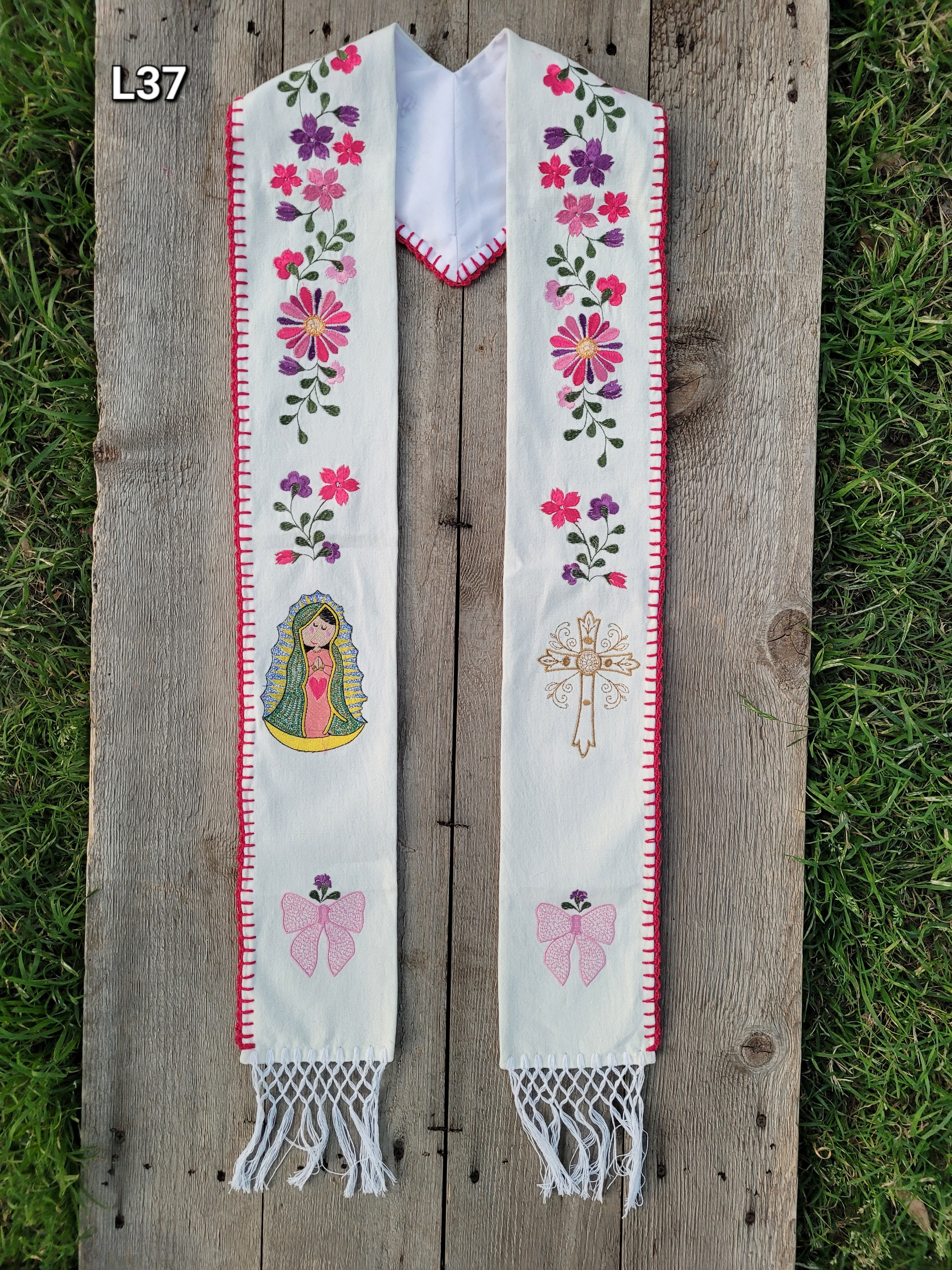 Floral/Virgen Graduation Sash L37