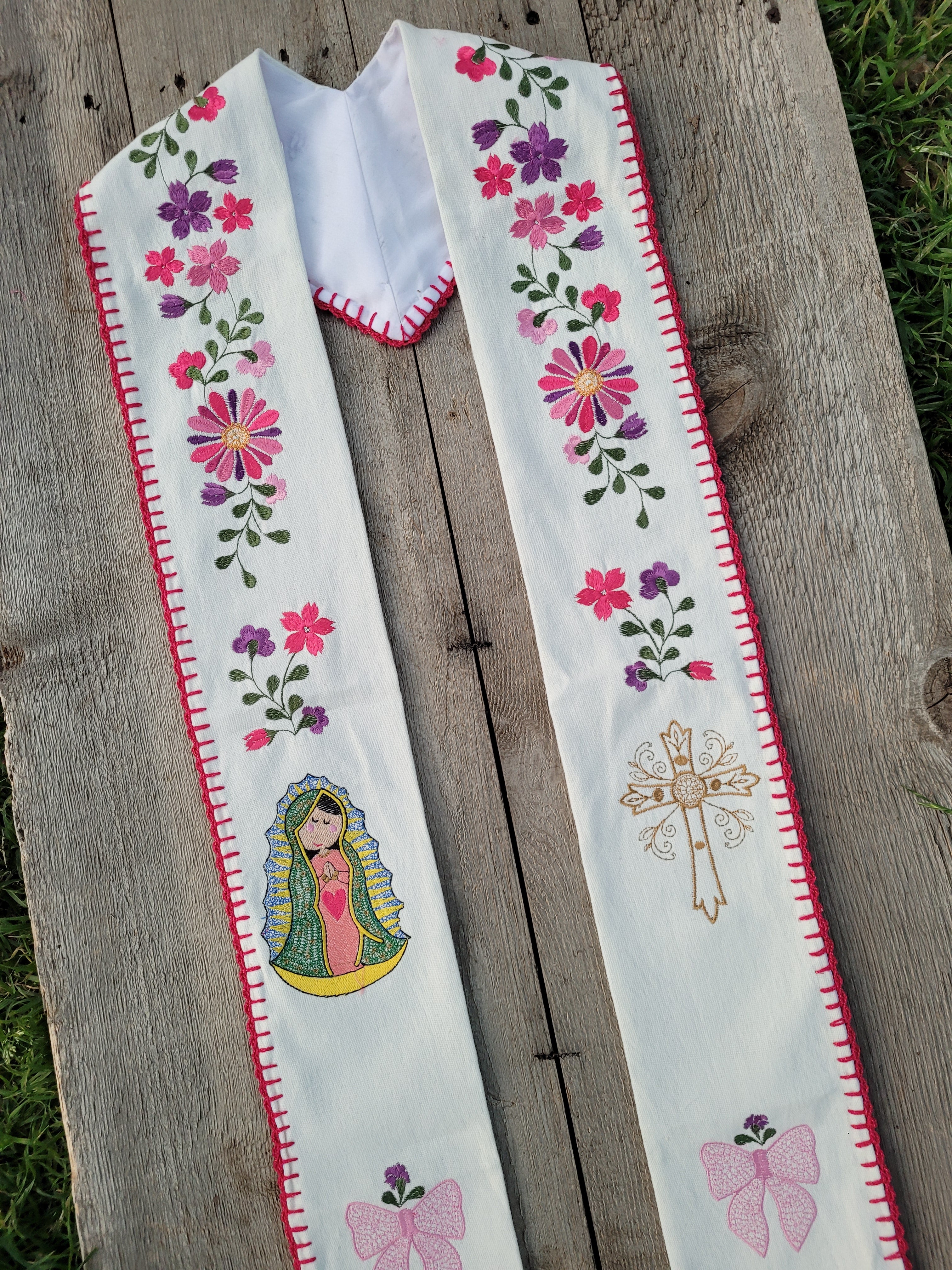 Floral/Virgen Graduation Sash L37