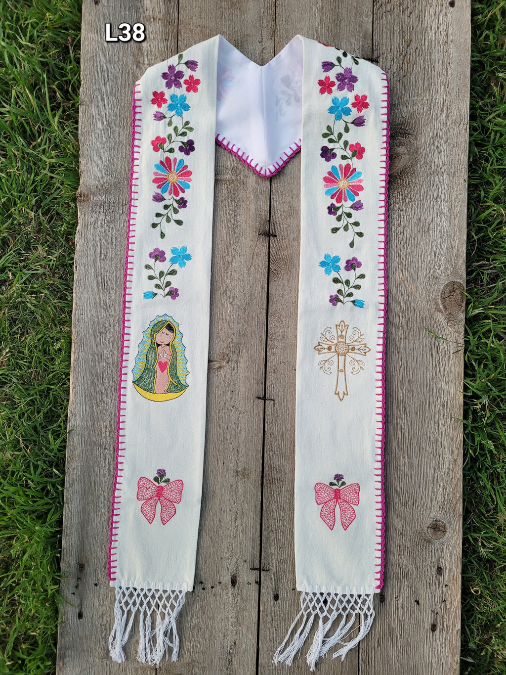 Floral/Virgen Graduation Sash L38