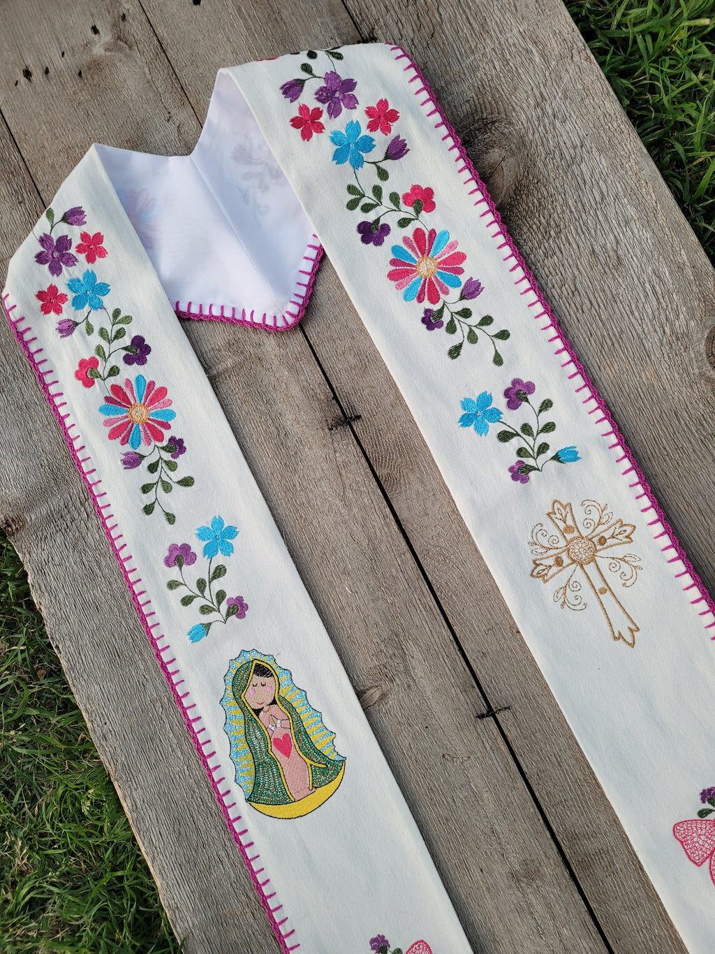 Floral/Virgen Graduation Sash L38