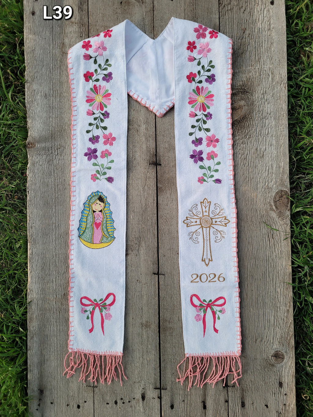 Floral/Virgen Graduation Sash L39