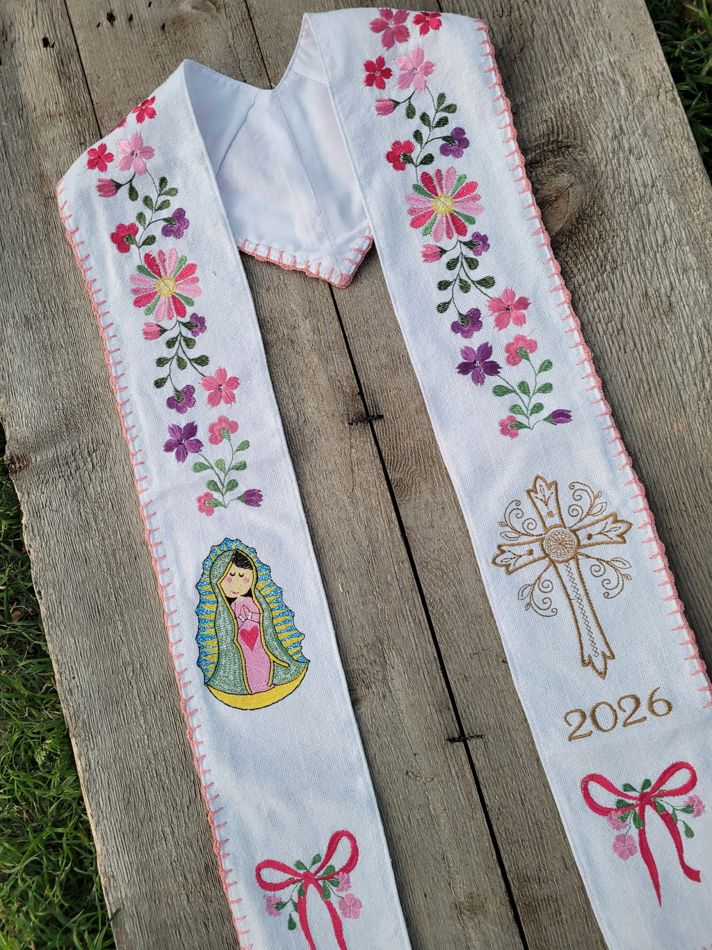 Floral/Virgen Graduation Sash L39