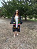 Class of 2026  Embroidered Mexican Sarape Graduation Stole Golden edge